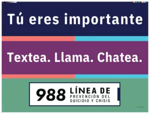 Yard Sign Suicide Prevention in Spanish